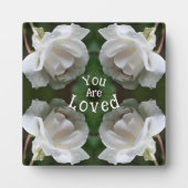 Je bent dol op White Rose Abstract Inspirerend Fotoplaat (Voorkant)