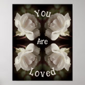 Je bent dol op witte rozen Abstract Poster (Voorkant)
