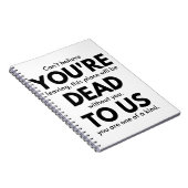 Je bent dood voor ons, collega die cadeau achterla notitieboek (Rechterzijde)