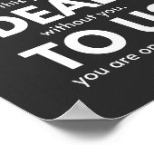 Je bent dood voor ons, collega gaat weg, grappig poster (Hoek)