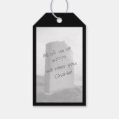 [Je bent dood voor ons] Grappige collega vertrekt Cadeaulabel (Achterkant)