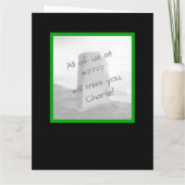 [Je bent dood voor ons] Grappige werknemer die gro Kaart (Achterkant)