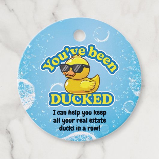Je bent Ducked Realtor Pop-by Jeep Bedankjes Labels (Voorkant)