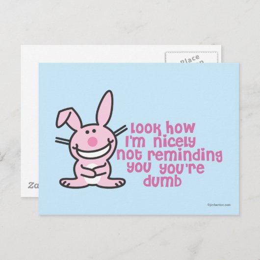 Je bent Dumb Briefkaart (Voorkant / Achterkant)