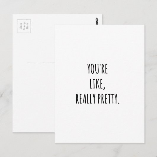 Je bent echt  briefkaart (Voorkant / Achterkant)