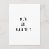 Je bent echt  briefkaart (Voorkant)