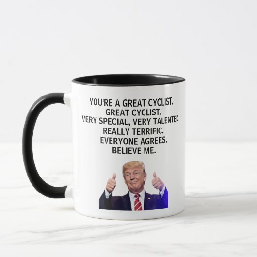 Je bent echt een geweldige fietser, grappige Trump Mok (Links)