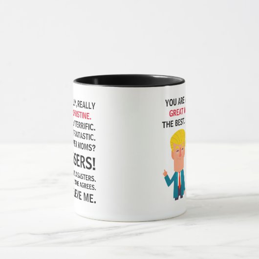 Je bent echt een geweldige mama Trump Custom Name Mok (Midden)