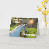 Je bent echt Geweldige met eenhoorn Kaart (Gele Bloem)