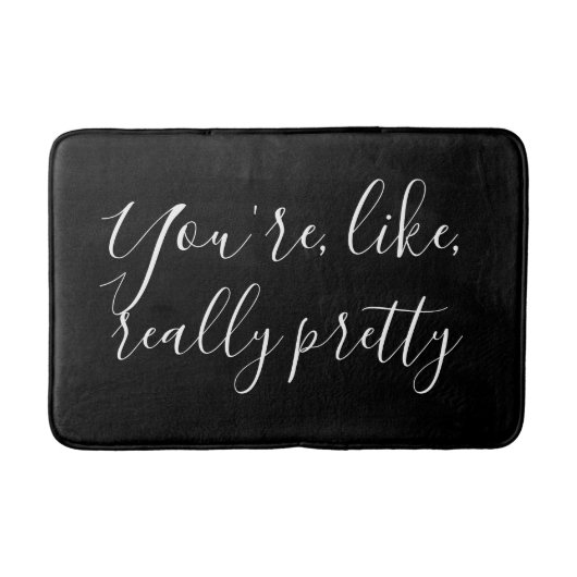 Je bent echt modern zwart-wit badmat (Voorkant)