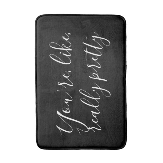 Je bent echt modern zwart-wit badmat (Voorkant Verticaal)