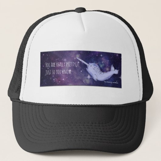 "Je bent echt " Narwhal Trucker Pet (Voorkant)