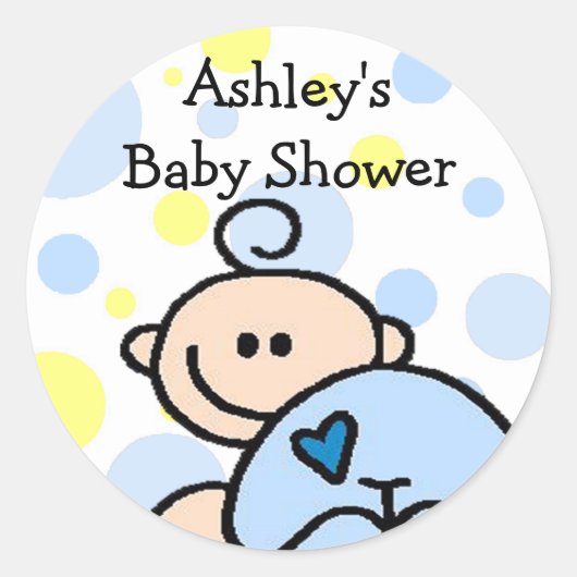 Je bent een Aangepast Baby shower Ronde Sticker (Voorkant)