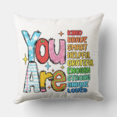 Je bent een aardige retro leraar Terug naar de lee Kussen (Achterkant)