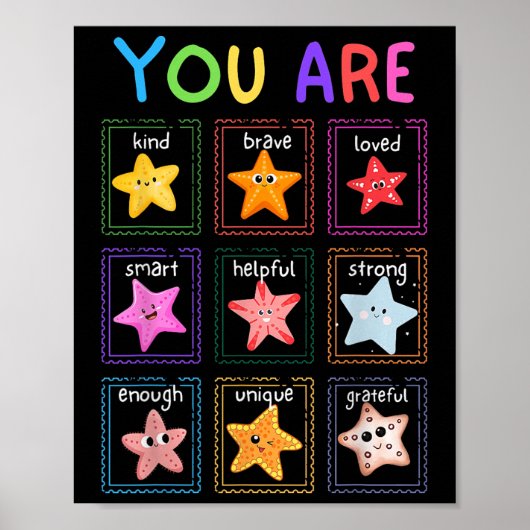 Je Bent Een Aardige Zeester Terug Naar School Doce Poster (Voorkant)
