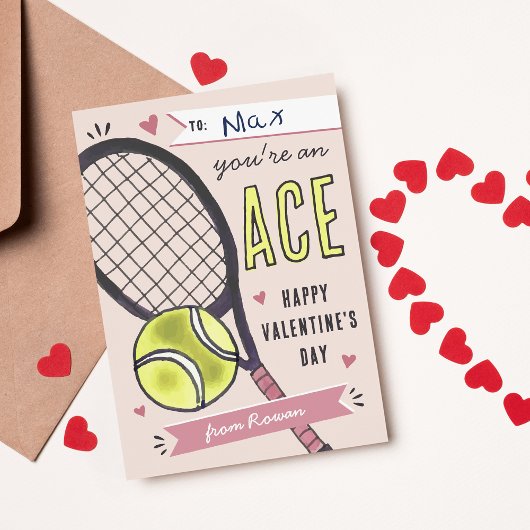 Je bent een Ace Tennis Classroom Valentijnsdag Kaa Kaart