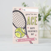 Je bent een Ace Tennis Classroom Valentijnsdag Kaa Kaart (Staand voorkant)
