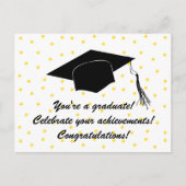 Je bent een afstuderen! Viel je verworvenheden! Briefkaart (Voorkant)