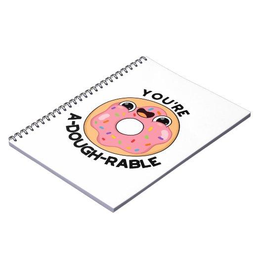 Je bent een behoorlijk rustige Funny Donut Pun. Notitieboek (Linkerzijde)