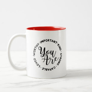 Je bent een belangrijk soort sterk Inspiratie Tweekleurige Koffiemok