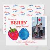 Je bent een Berry Good Friend Sweet Valentijns Fot Feestdagenkaart (Voorkant / Achterkant)