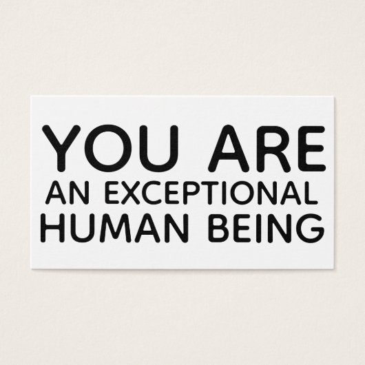Je bent een bijzonder menselijk wezen geschenk Lab Visitekaartjes (Voorkant)