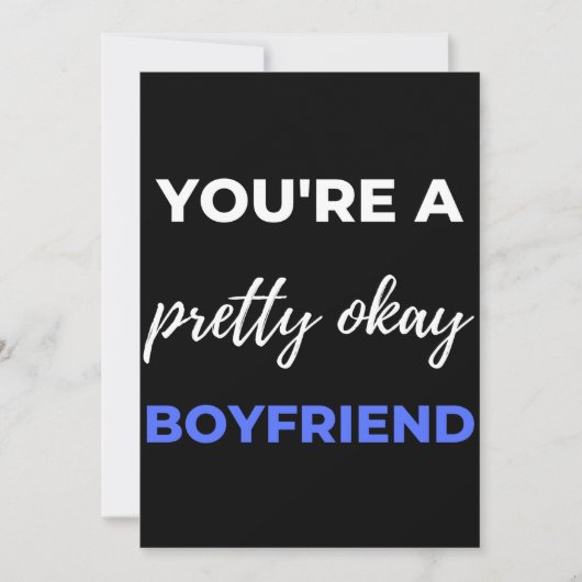 Je bent een  boyvriendin. bedankkaart (Voorkant)