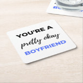 Je bent een  boyvriendin Black Kartonnen Onderzetters (Schuin)