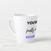 Je bent een  boyvriendin Black Latte Mok (Linkerhoek)