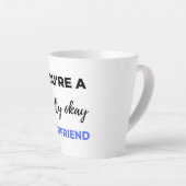 Je bent een  boyvriendin Black Latte Mok (Rechterhoek)