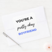 Je bent een boyvriendin Black Vierkante Sticker (Envelop)