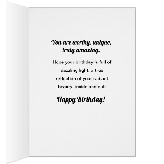 Je bent een Briljant Gem, een mousserende Diamond  (Binnen (Rechts))