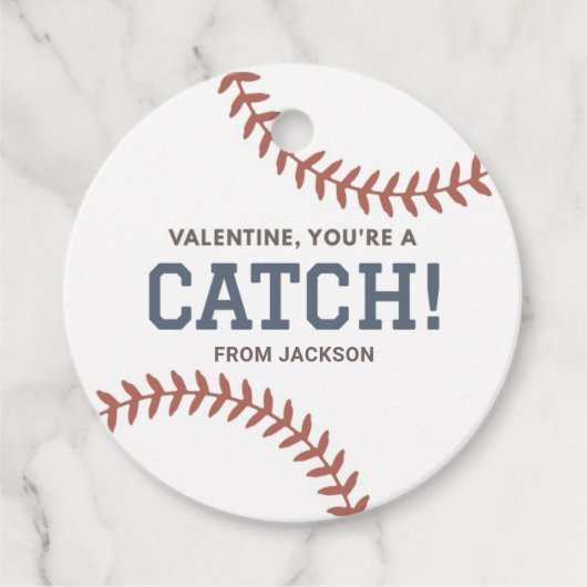 Je bent een Catch Baseball Valentijnsdag Bedankjes Labels (Voorkant)