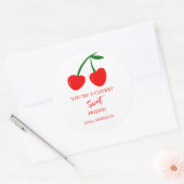 Je bent een Cherry Sweet Friend Valentijn Ronde Sticker (Envelop)