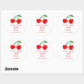 Je bent een Cherry Sweet Friend Valentijn Ronde Sticker (Vel)