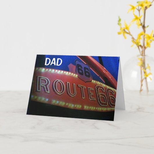 JE BENT EEN CLASSIC-50th, NET ALS RT. 66. Kaart (Gele Bloem)