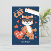 Je bent een coole kat Kinder Valentijnsdag Kaart (Staand voorkant)