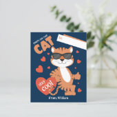 Je bent een coole kat Kinder Valentijnsdag Kaart (Staand voorkant)