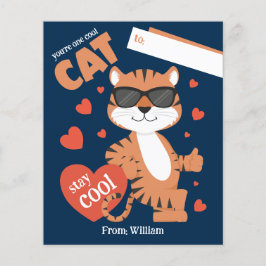 Je bent een coole kat Kinder Valentijnsdag Kaart