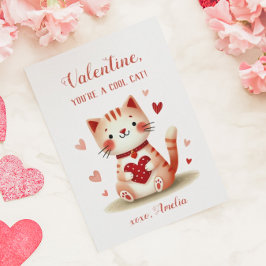 Je bent een Coole Kat Speelse Oranje Kitten Valent Notitiekaartje