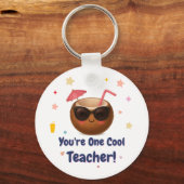 Je bent een coole leraar - Schattige kokosnoot Afs Sleutelhanger (Voorkant)