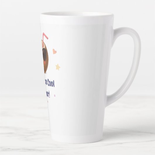 Je bent een coole leraar - Schattigee kokosnoot la Latte Mok (Rechts)