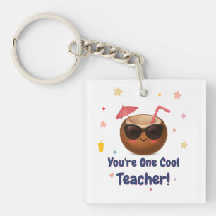 Je bent een coole leraar-Schattigee kokosnoot Sleu Sleutelhanger