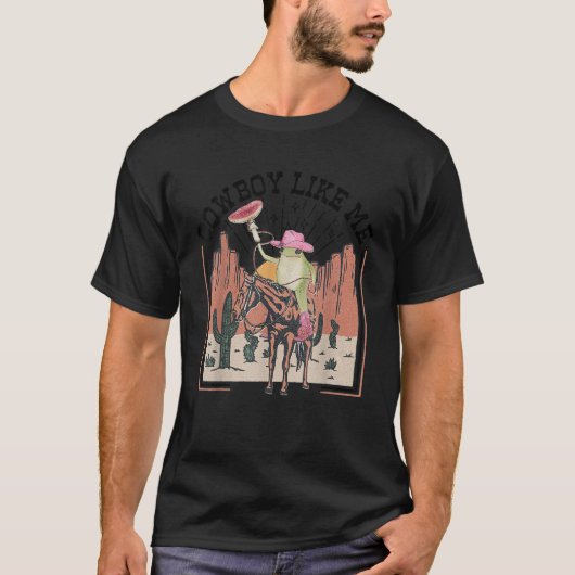 Je bent een cowboy zoals ik cowboy kikker grappig  t-shirt (Voorkant)
