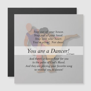 Je bent een danser! 5"x5"Giftmagneet &Envelope v7.