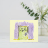 Je bent een DEURable cartoon Briefkaart (Staand voorkant)