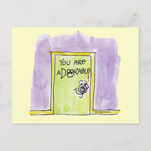 Je bent een DEURable cartoon Briefkaart (Voorkant)