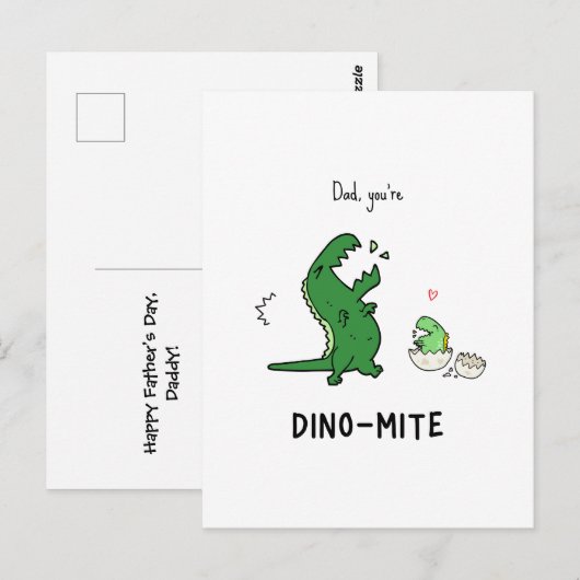 Je bent een Dino-mite Briefkaart (Voorkant / Achterkant)