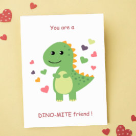 Je bent een Dino-Mite Vriend Klas Valentijn Feestdagen Kaart