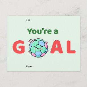 Je bent een Doelpunt Voetbal Valentijnskaart Feestdagenkaart